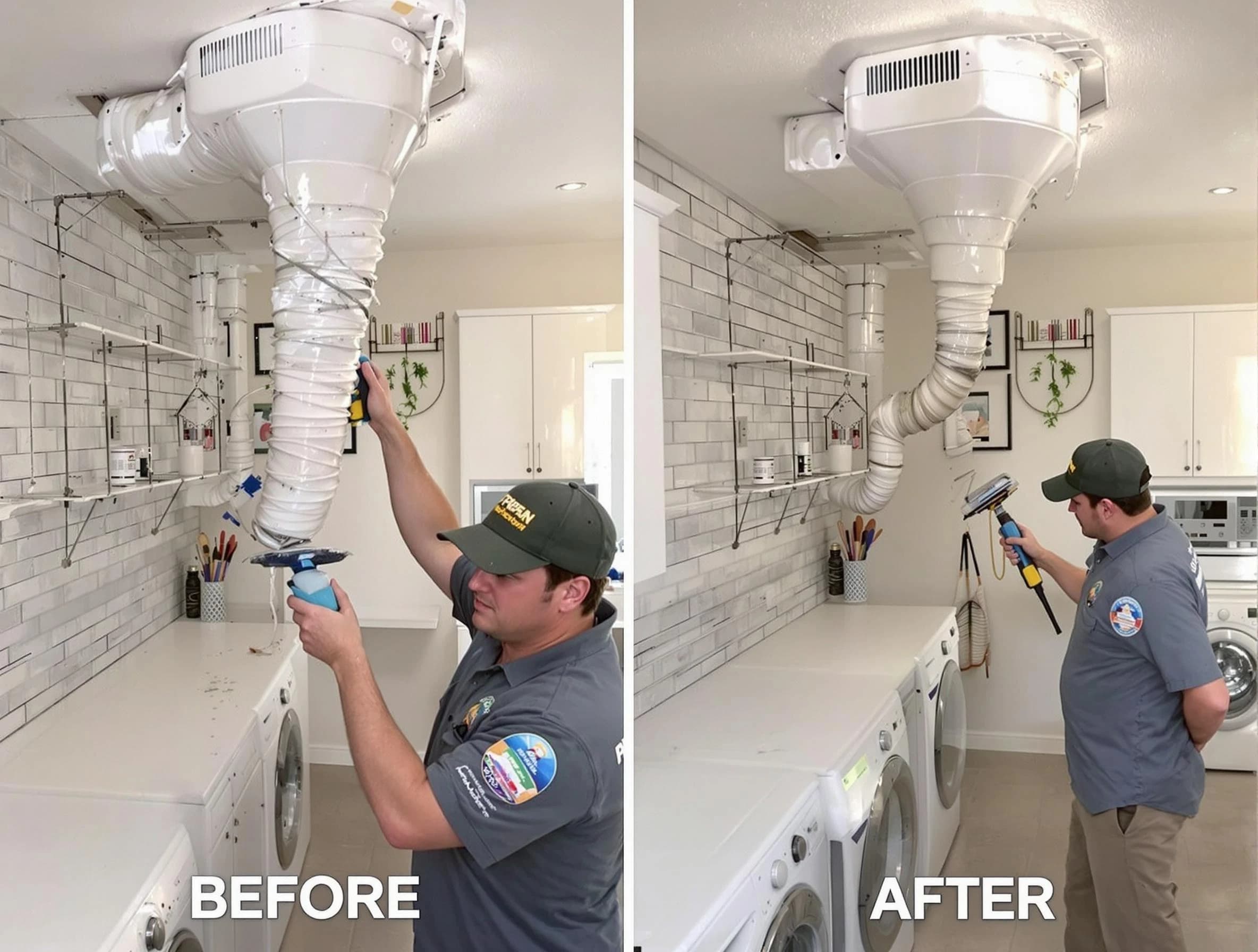 Professional dryer exhaust vent cleaning by Salem Dryer Vent Cleaning in Salem